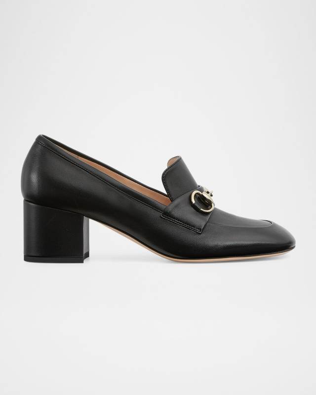 Lady Horsebit Nappa Leather Pumps